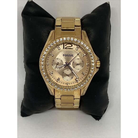 Fossil Riley ES2811 Women's Stainless Steel Analog Dial Quartz Wrist Watch UC131 - Picture 1 of 12